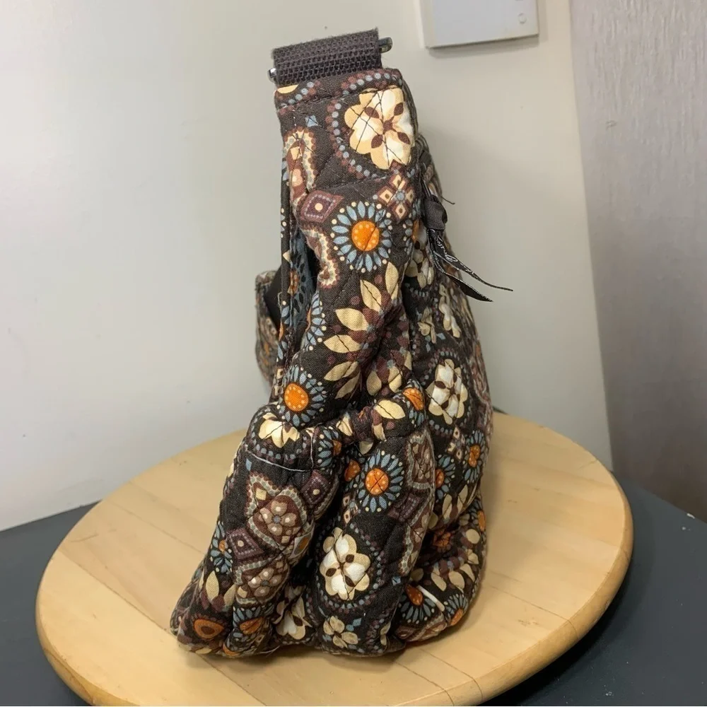 Vera Bradley Crossbody Baby Diaper Messenger Floral Travel Bag Brown Ajust Strap - Picture 4 of 13